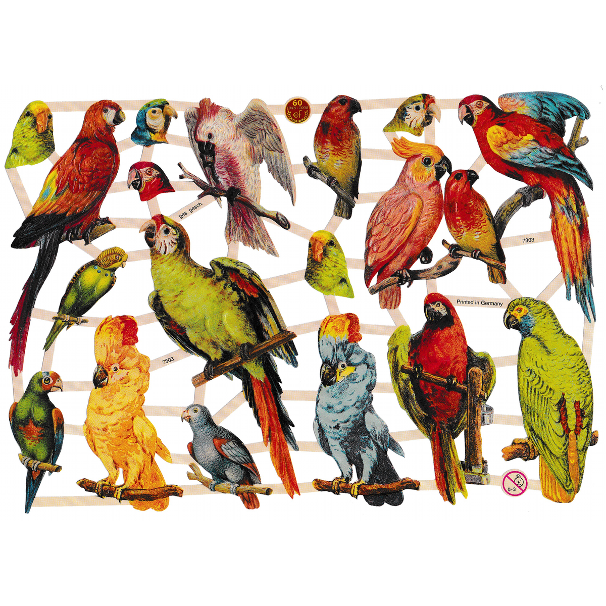 German Paper Scraps Birds | 134 image 0