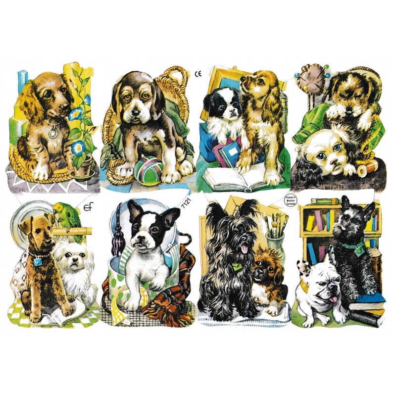 Vintage Lithography Sheet Dogs | 196 image 0