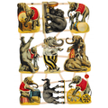 Vintage Lithography Sheet Circus Elephants | 123 image 0