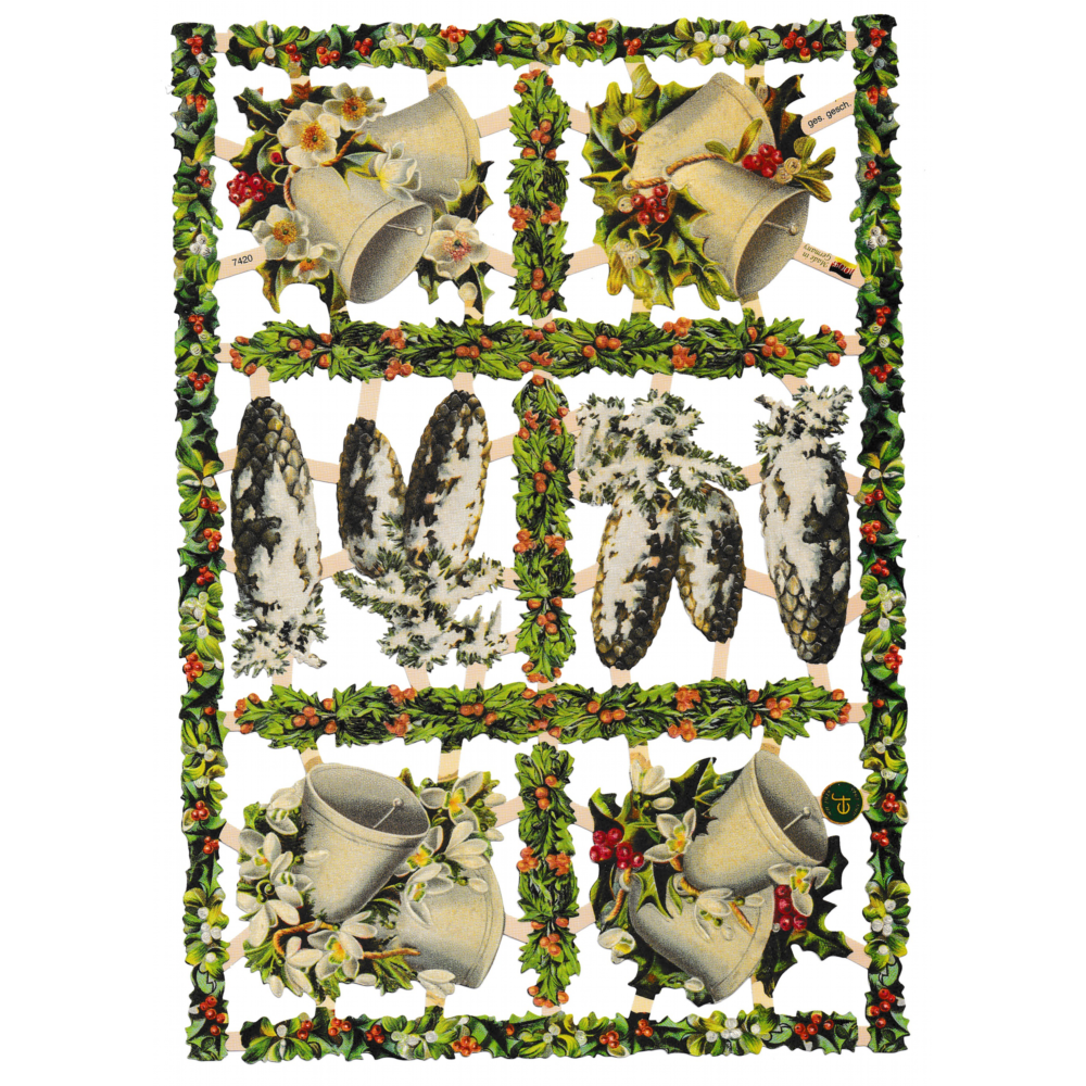 Paper Scraps | Die Cut | Lithograph Vintage Style Sheet #107