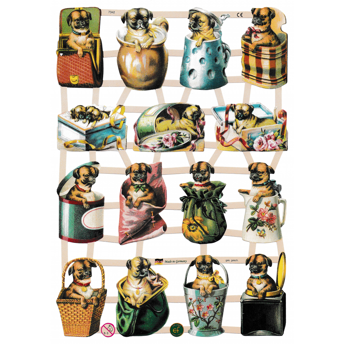 Vintage Lithography Sheet Dogs | 91 image 0