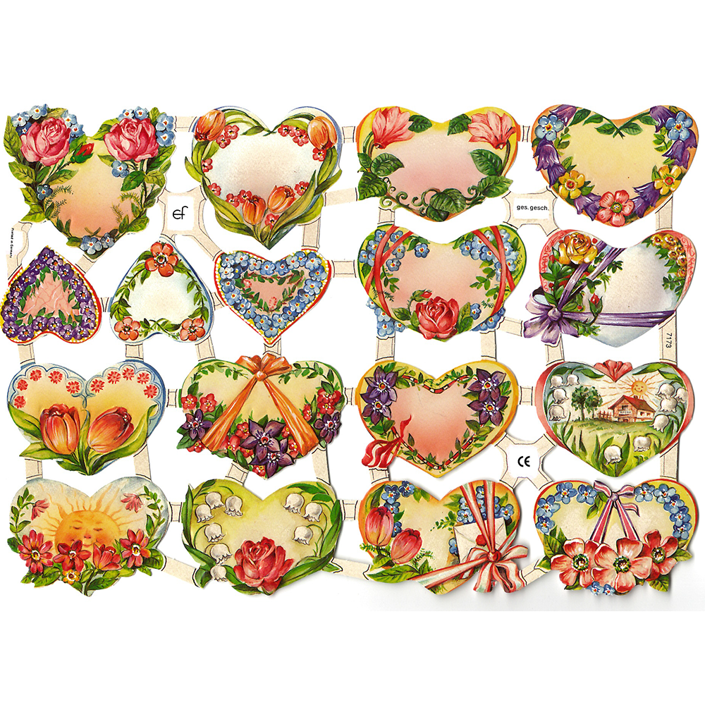 Paper Scraps | Die Cut | Lithograph Vintage Style Sheet  #240