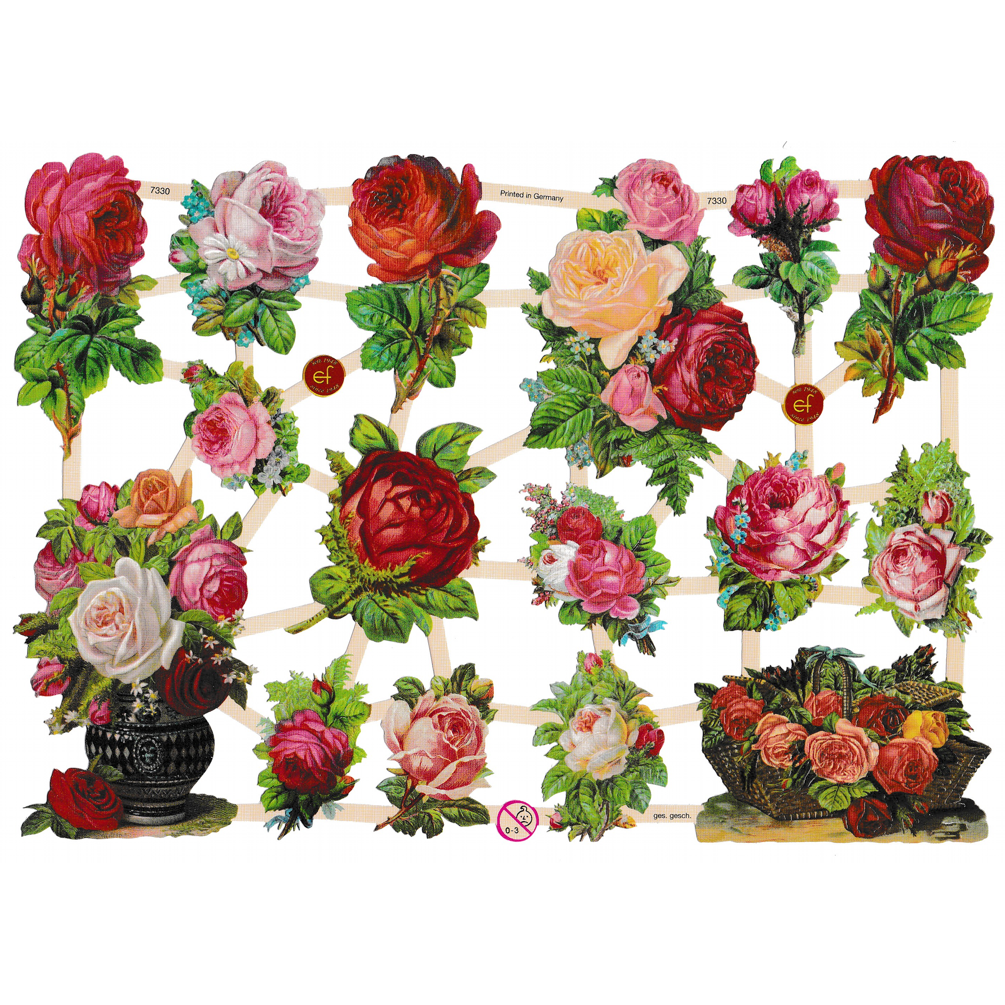 Vintage Lithography Sheet Flowers | 139 image 0