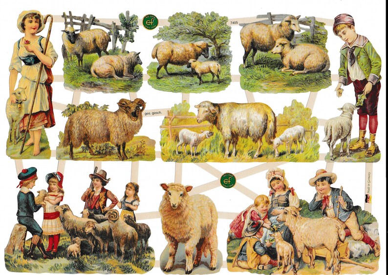 Vintage Lithography Sheet Animals | 183 image 0