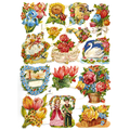 Paper Scraps | Die Cut | Lithograph Vintage Style Sheet  #297
