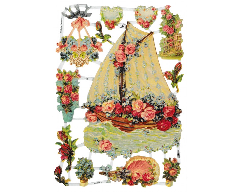 Vintage Lithography Sheet Roses | 177 image 0