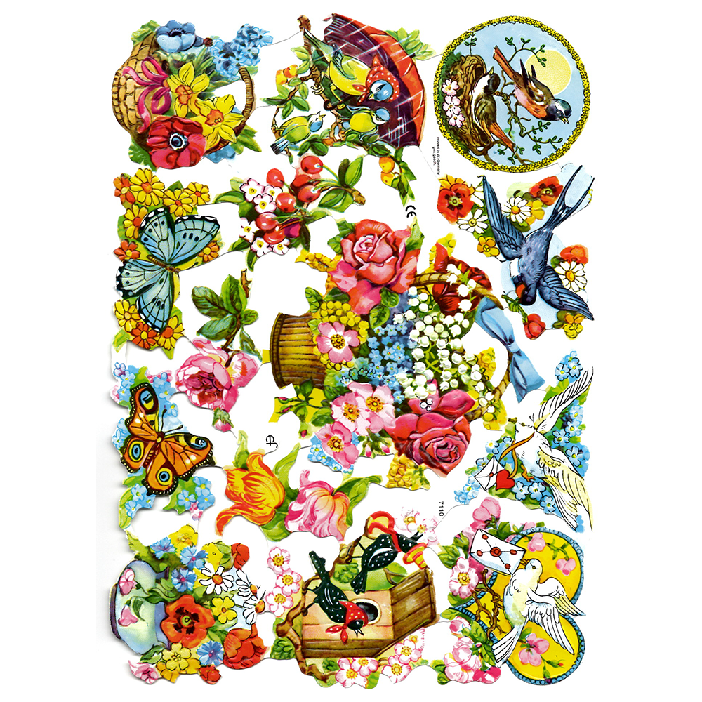 Paper Scraps | Die Cut | Lithograph Vintage Style Sheet  #309