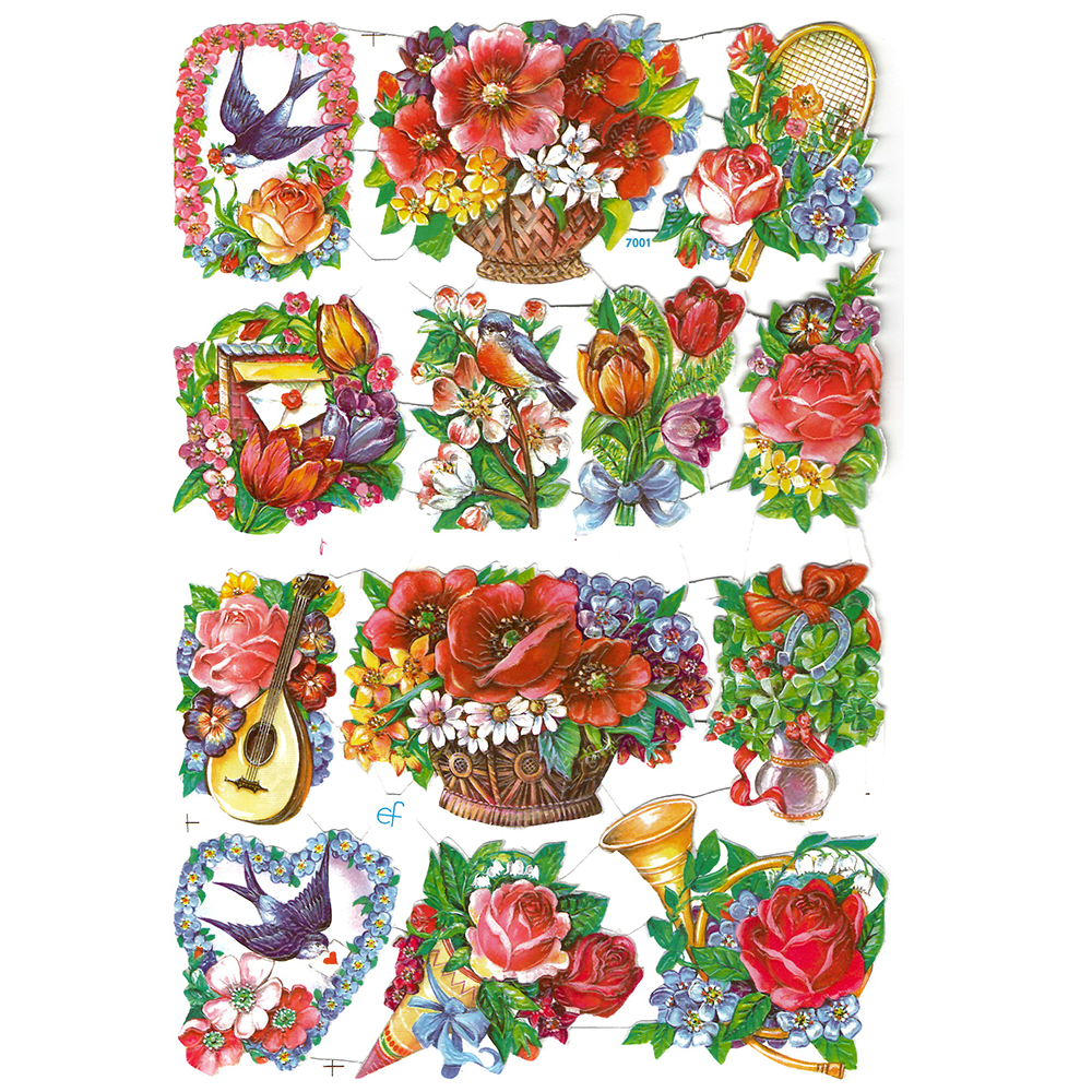 Paper Scraps | Die Cut | Lithograph Vintage Style Sheet  #312