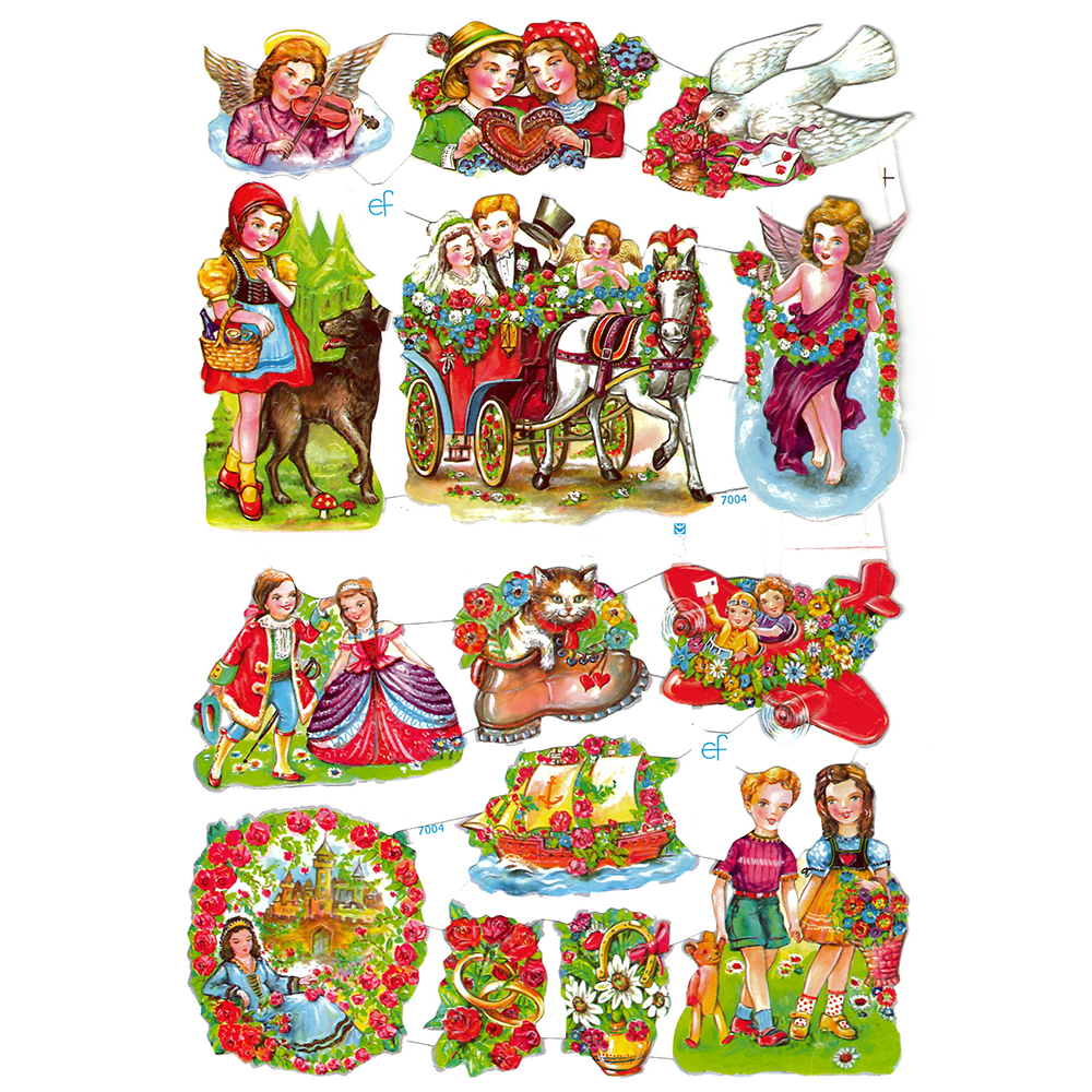 Paper Scraps | Die Cut | Lithograph Vintage Style Sheet  #314
