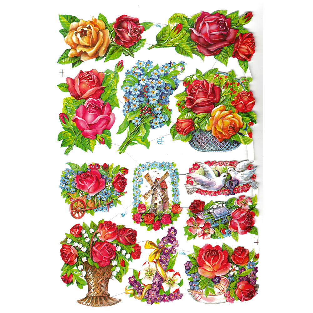 Paper Scraps | Die Cut | Lithograph Vintage Style Sheet  #315