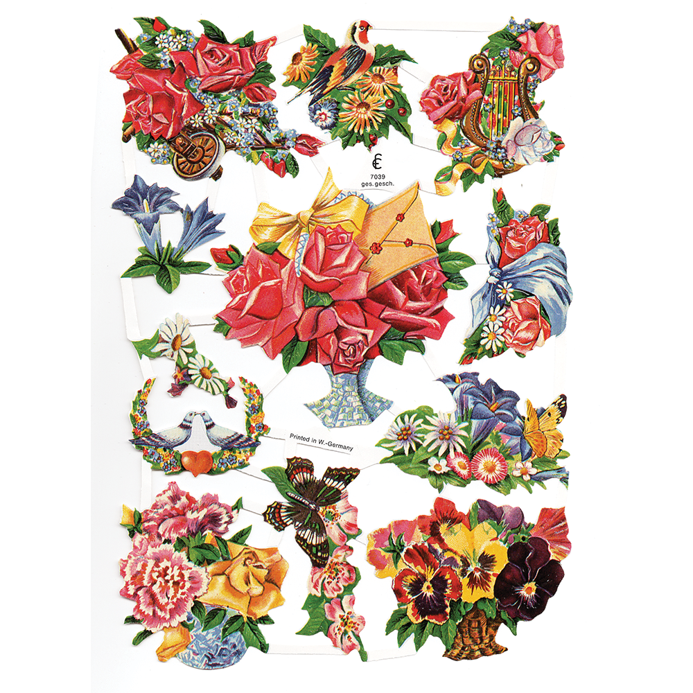 Paper Scraps | Die Cut | Lithograph Vintage Style Sheet  #327