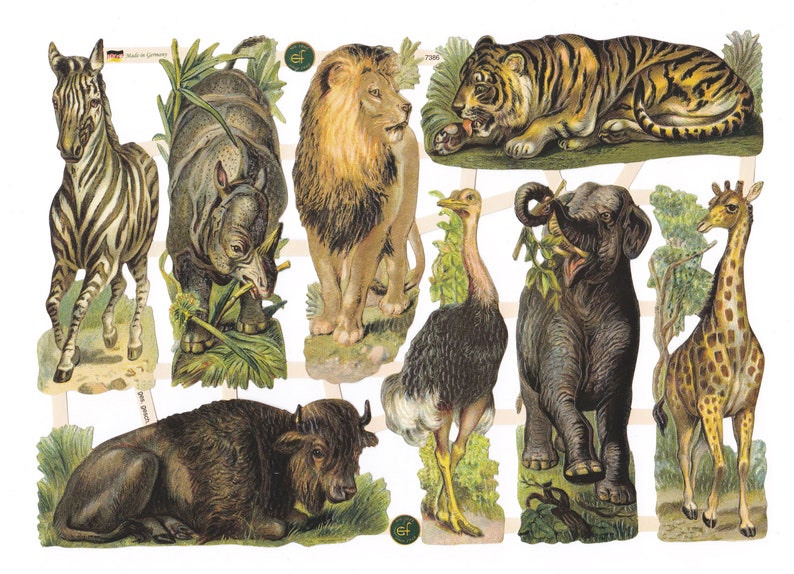 Vintage Lithography Sheet Animals | 156 image 0