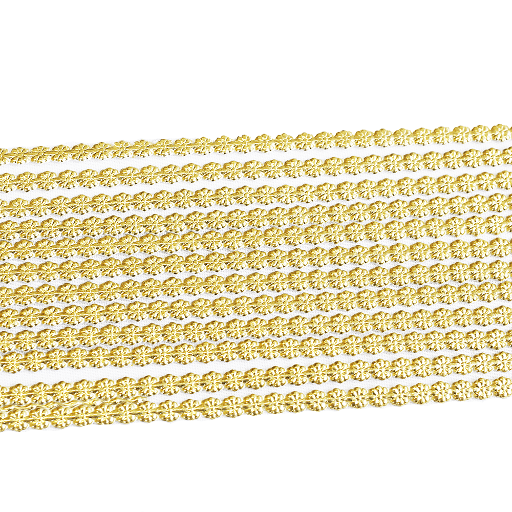 Dresdner Ornaments - 12 Mini Flower Borders Gold | DO06 image 1