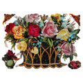 Vintage Lithography Large Flower Basket | 198 image 0