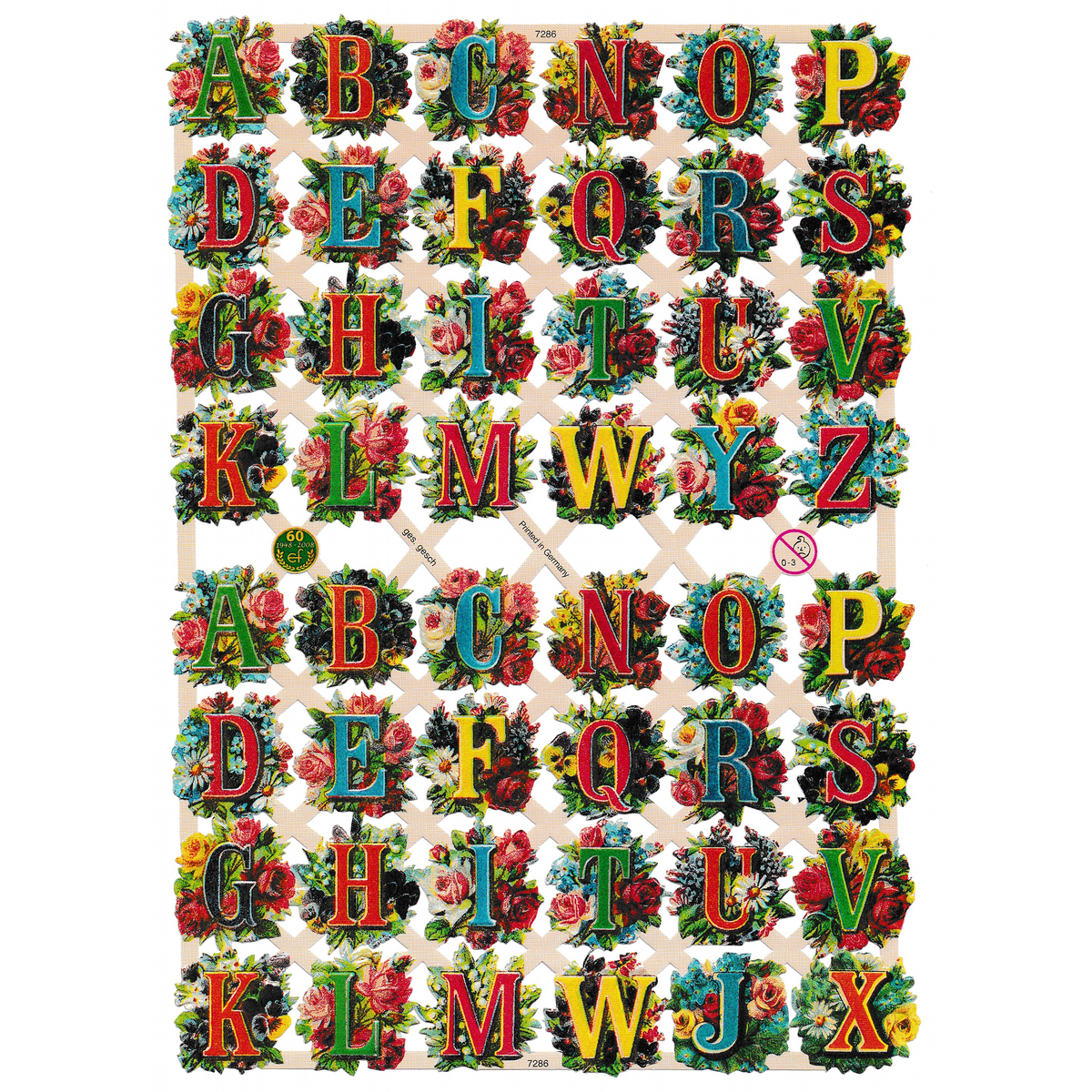 Vintage Lithography Sheet Flowers | 94 image 0