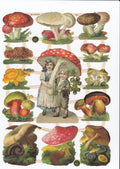 Vintage Lithography Sheet Mushrooms | 136 image 0