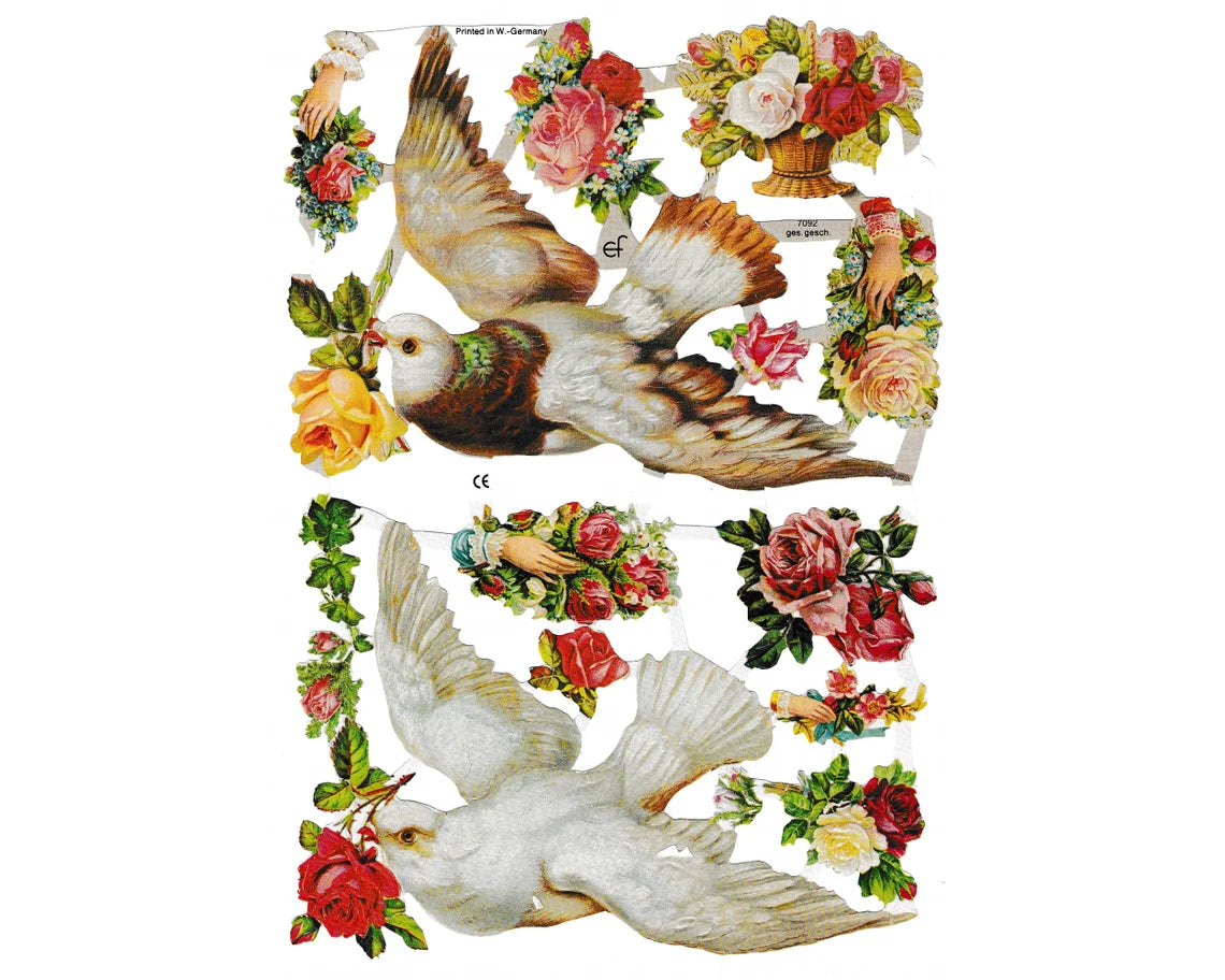German Paper Scraps Doves | 181 image 0