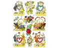 Vintage Lithography Sheet Victorian Flowers | 199 image 0