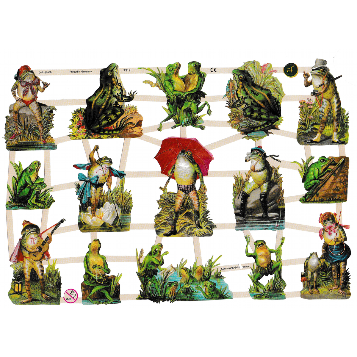 Die Cut Paper Scraps -  Frogs | 4 image 0