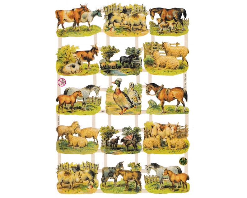 Vintage Lithography Sheet Animals | 169 image 0