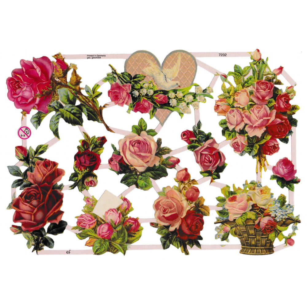Paper Scraps | Die Cut | Lithograph Vintage Style Sheet #83
