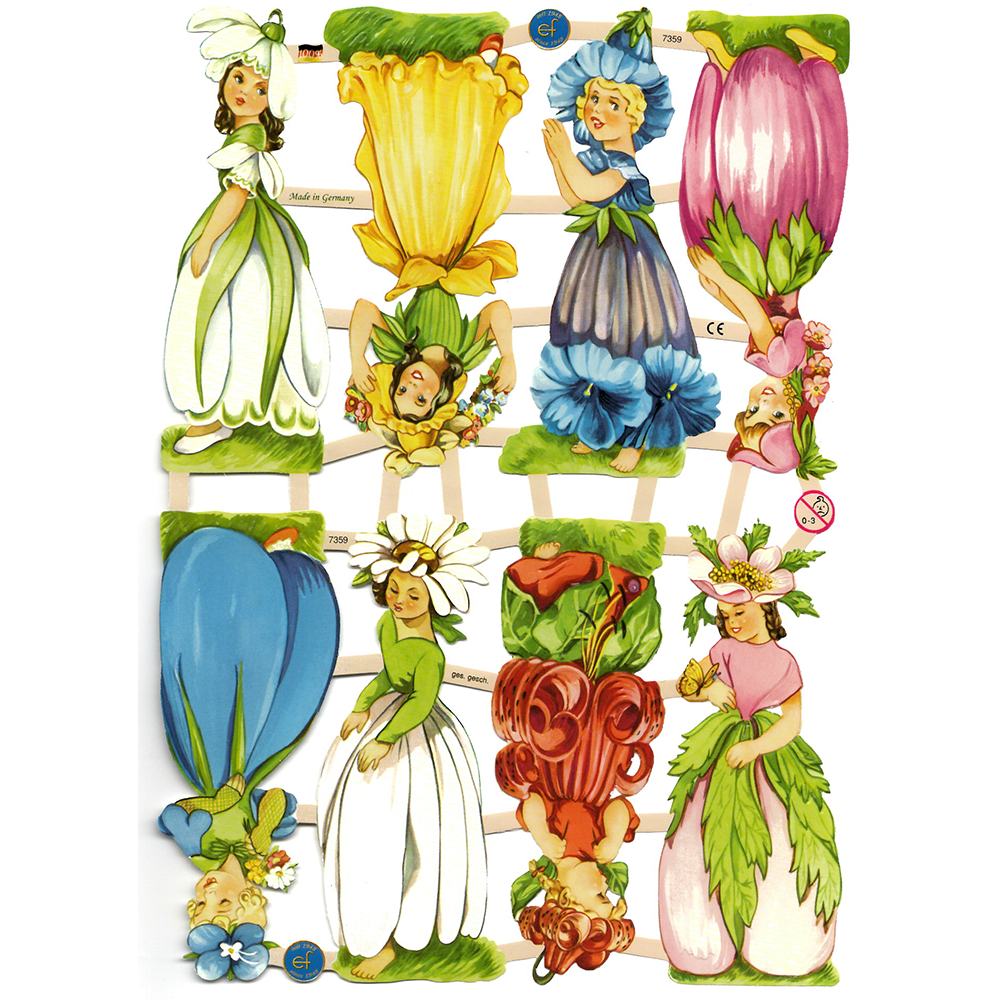 Paper Scraps | Die Cut | Lithograph Vintage Style Sheet #88