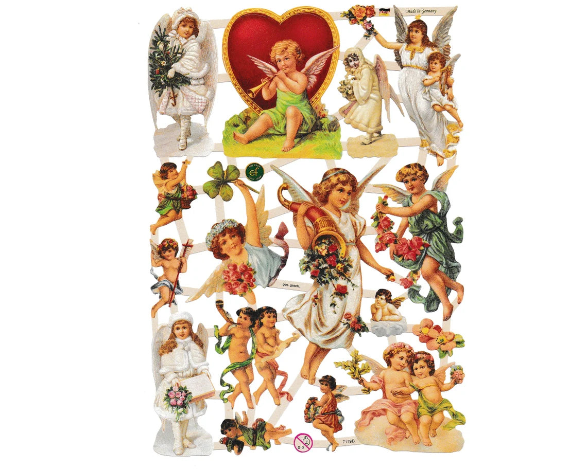 German Paper Scrap Victorian Angels  | 70 image 0