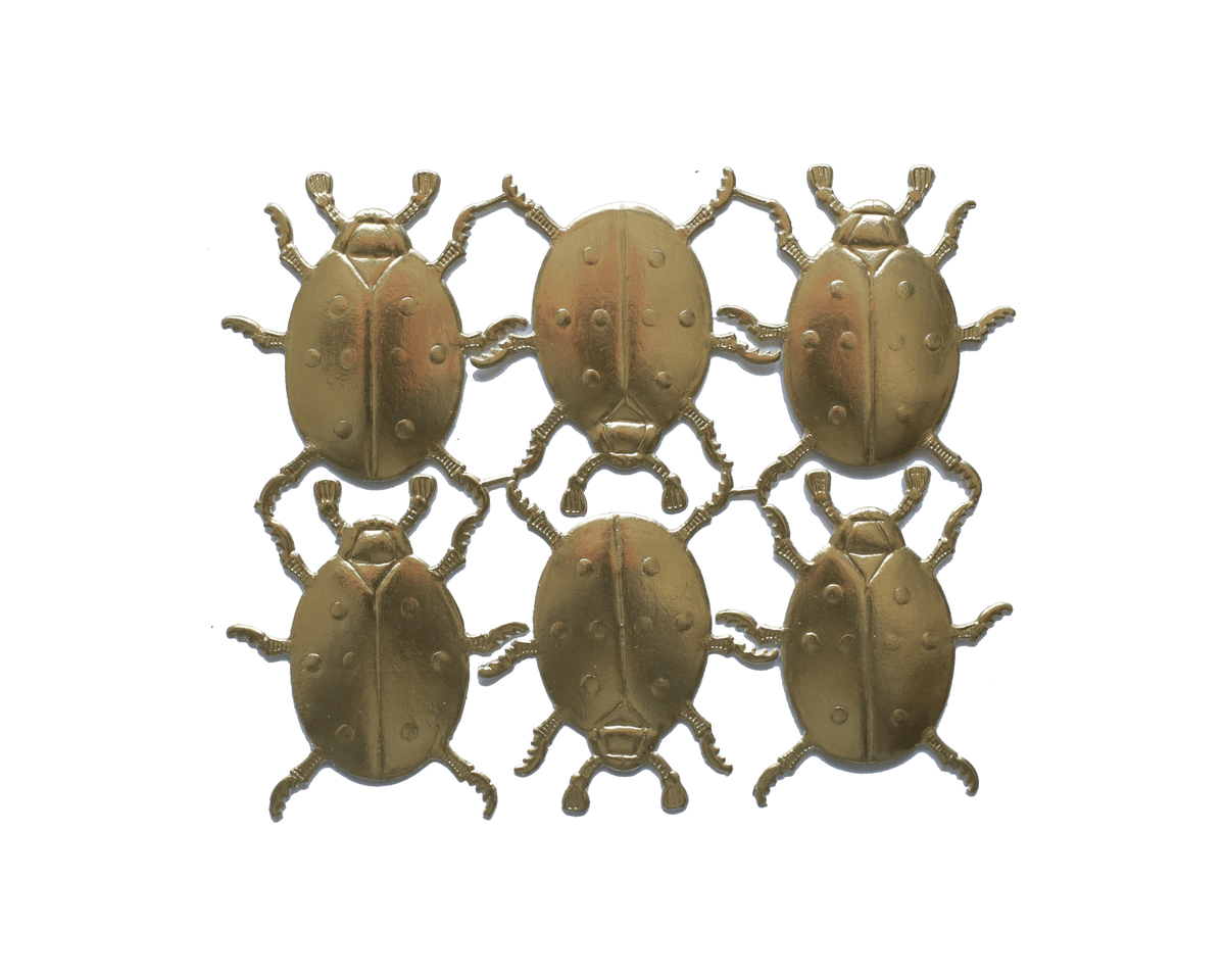 Dresden Ornaments - 6 Ladybugs image 0