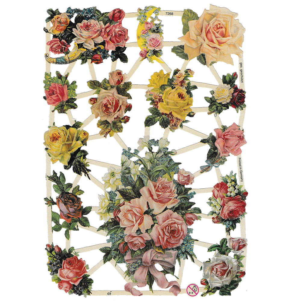 Paper Scraps | Die Cut | Lithograph Vintage Style Sheet #98