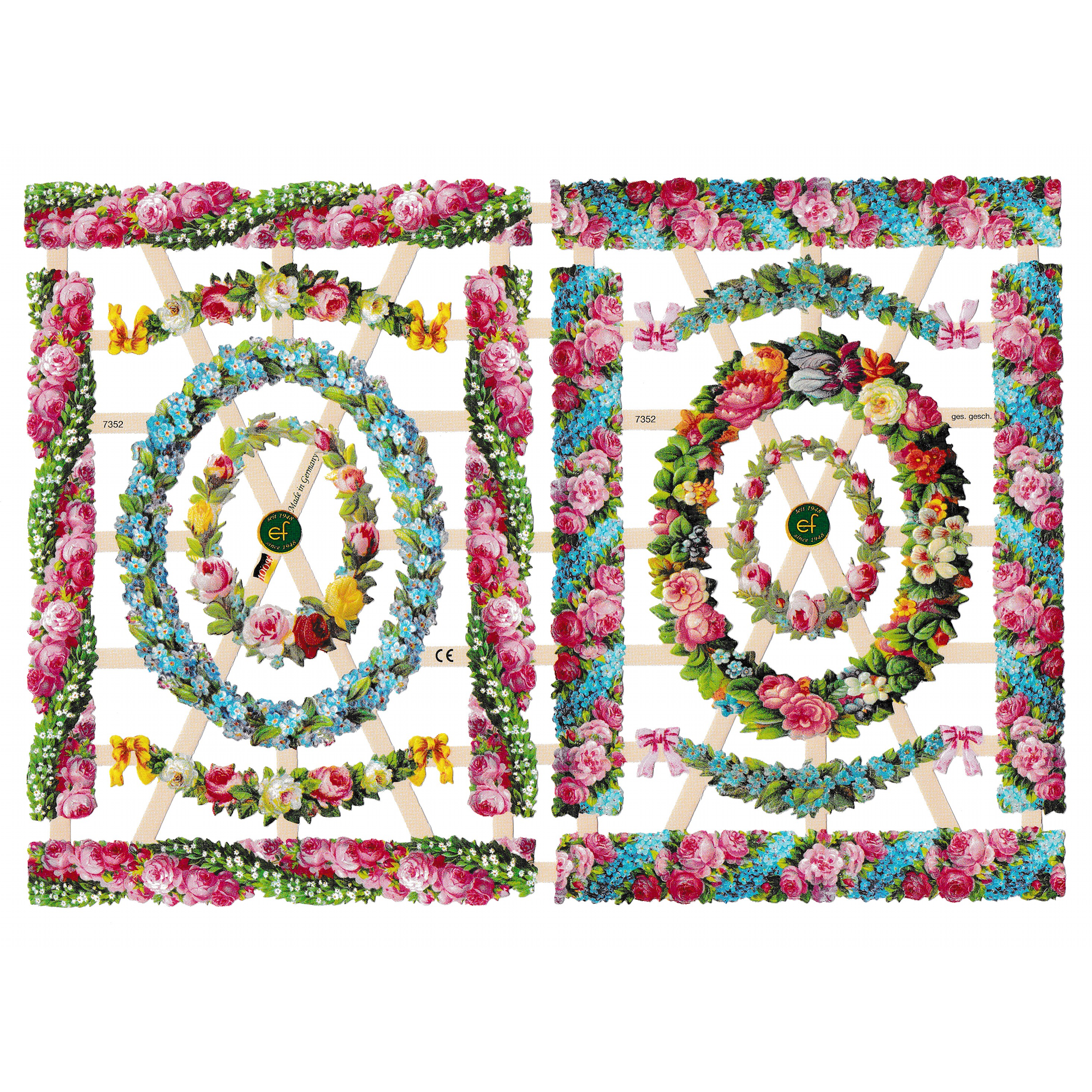 Vintage Lithography Flower Frames | 165 image 0