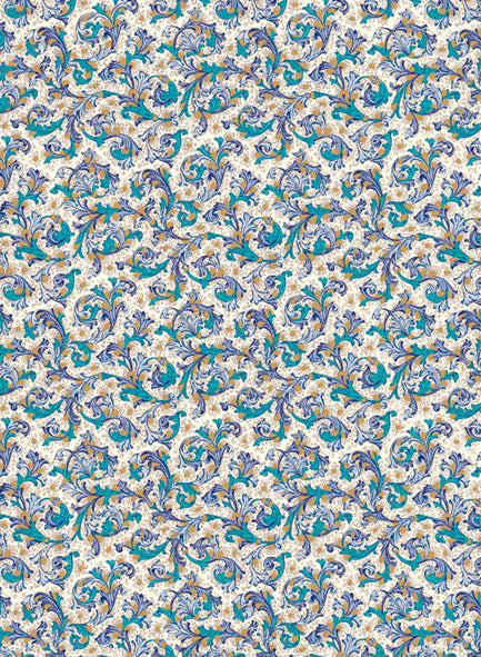Premium Italian Gift Wrap | Genuine Florentine Paper | Carta Varese | Traditional Blue