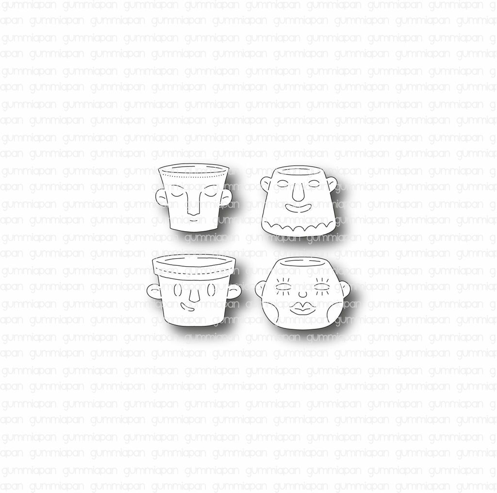 Gummiapan -  Pots with Faces