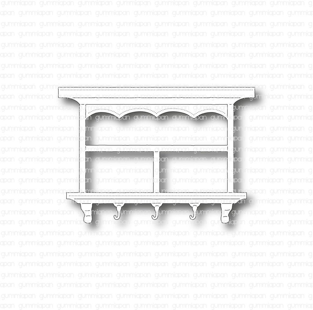 Gummiapan - Shelf with Hooks