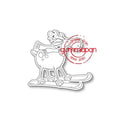 Gummiapan - Skiing Reindeer Stamp and Die Set