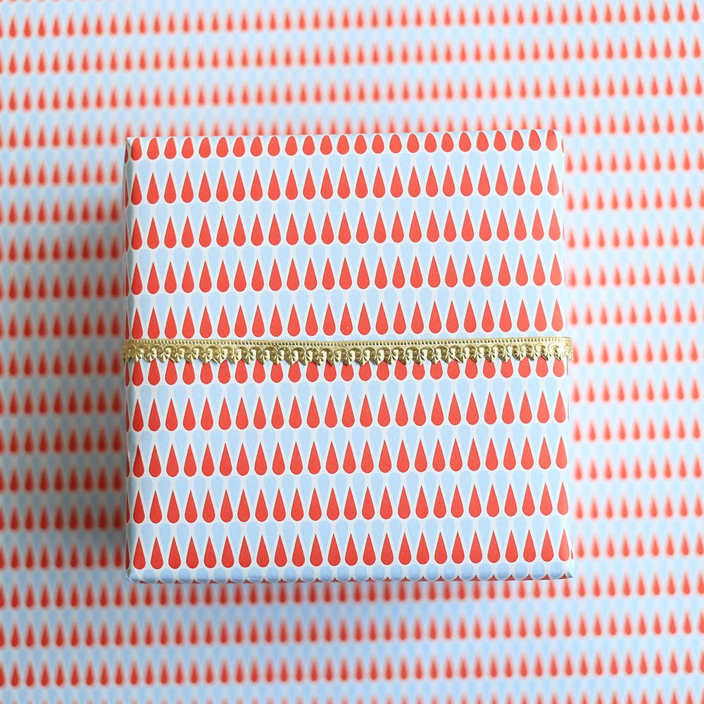 Red Blue Drops Paper