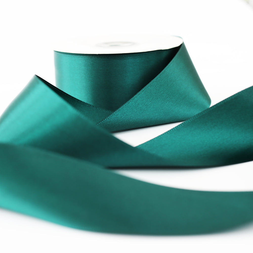 38mm Satin Ribbon - Midnight Green