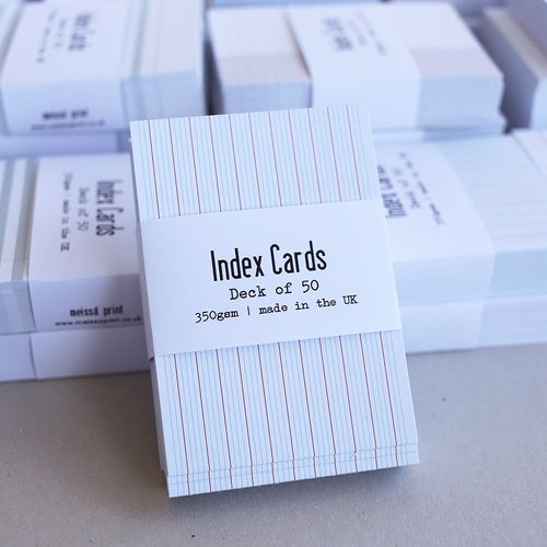 A7 Index Card - French Lines
