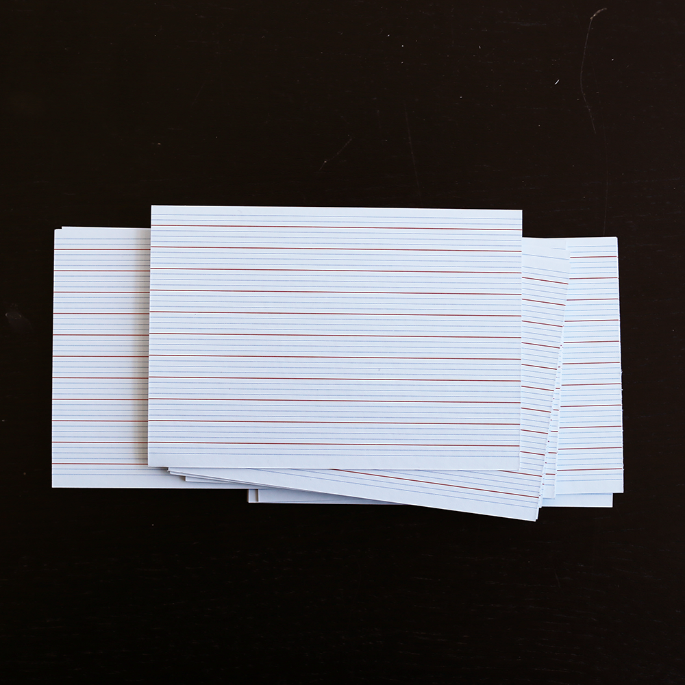 A7 Index Card - French Lines