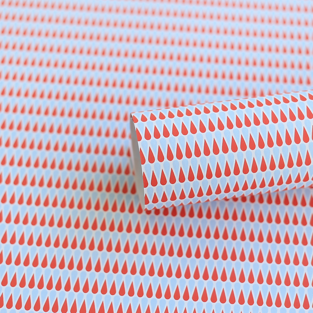 Red Blue Drops Paper