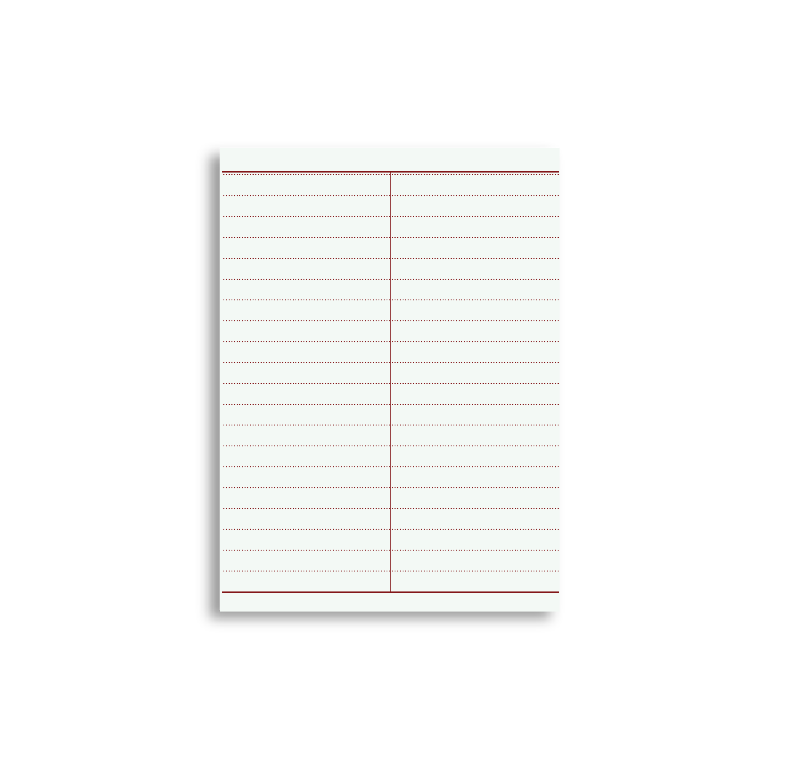 A7 Index Card - Vocabulary Cards