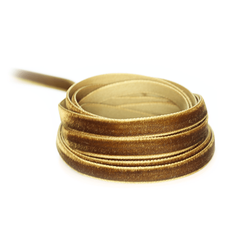 Velvet ribbon on a white background