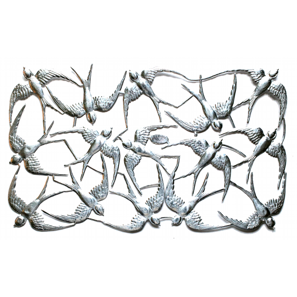 Dresden Ornaments - Swallows - silver image