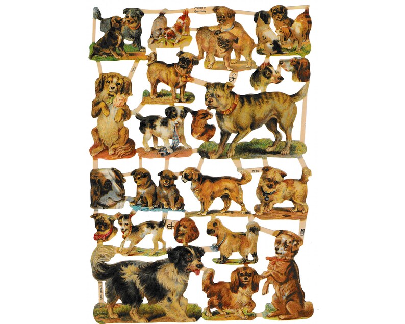 Vintage Lithography Sheet Dogs | 173 image 0