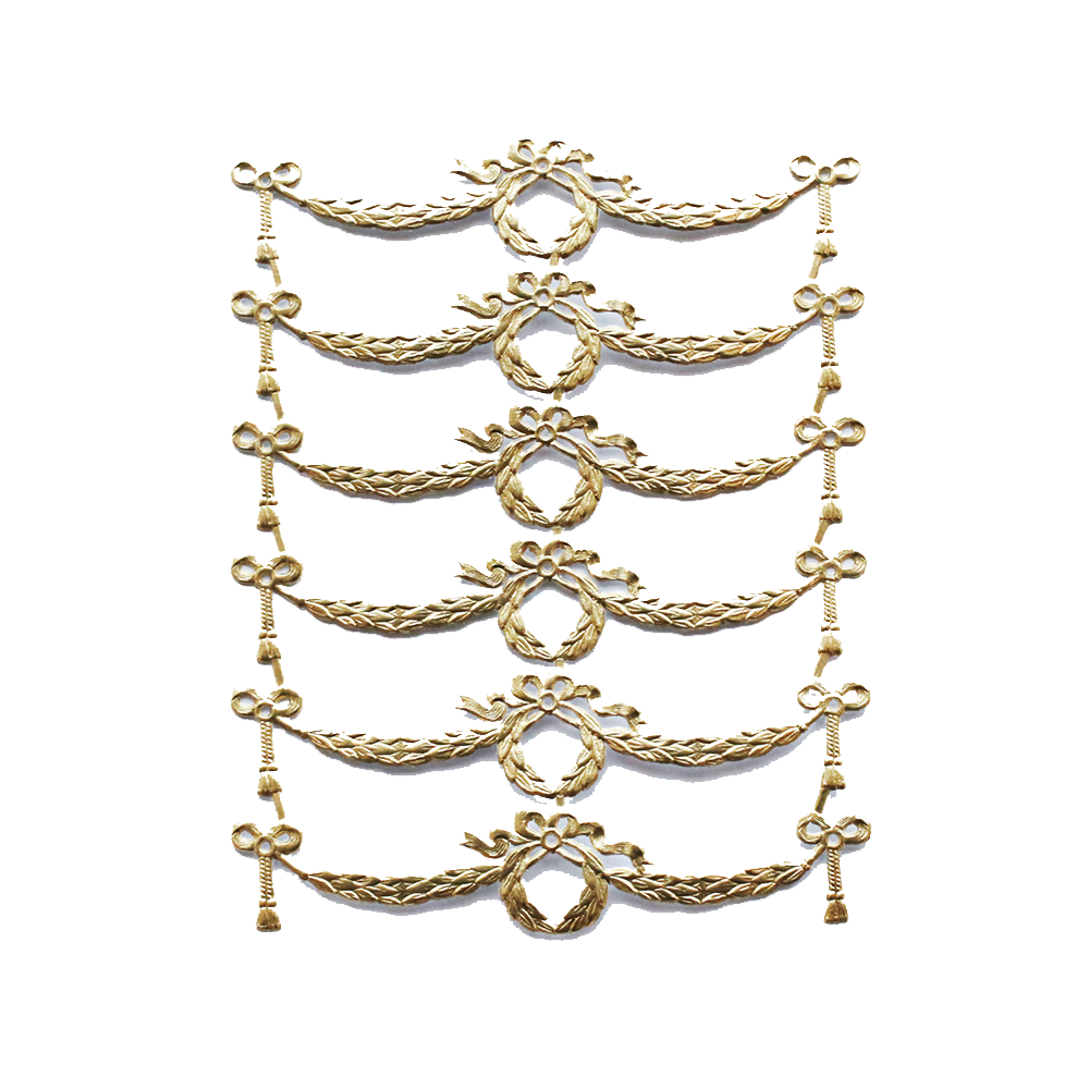 Dresden Ornaments - 6 Small Wreaths image 0