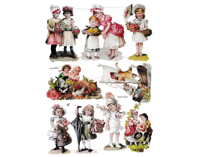 Vintage Lithography Victorian People | 180 image 0