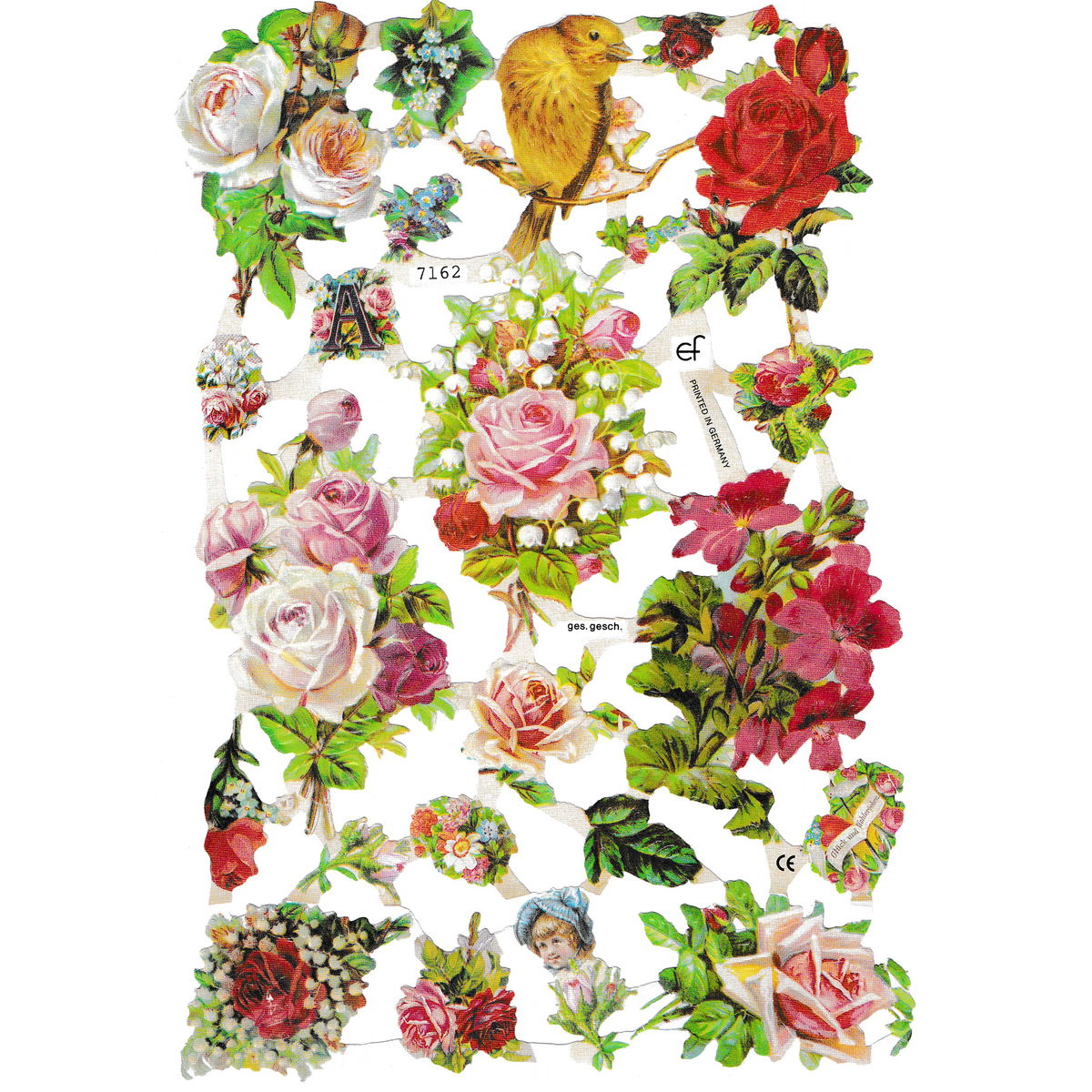Vintage Lithography Sheet Flowers | 22 image 0