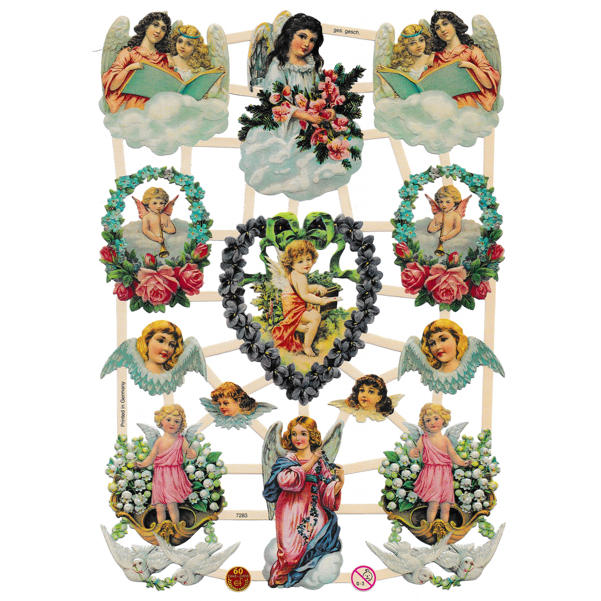 Victorian Lithography Sheet Angels | 145 image 0