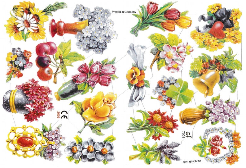 Vintage Lithography Victorian Flowers | 182 image 0