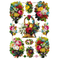 Vintage Lithography Sheet Flowers | 23 image 0