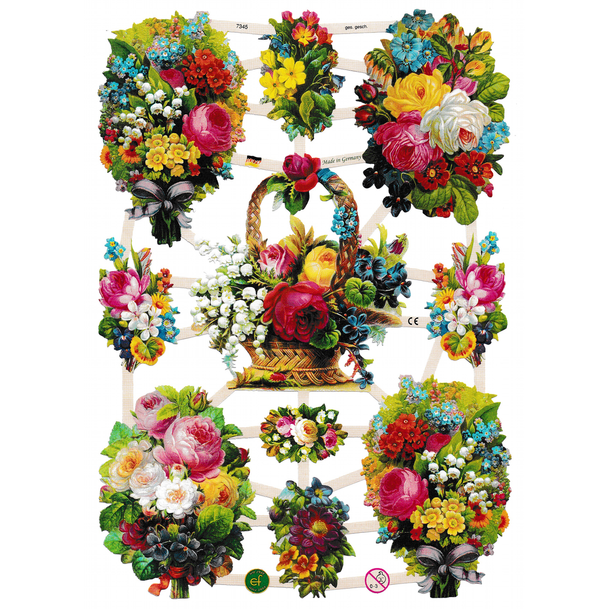 Vintage Lithography Sheet Flowers | 23 image 0